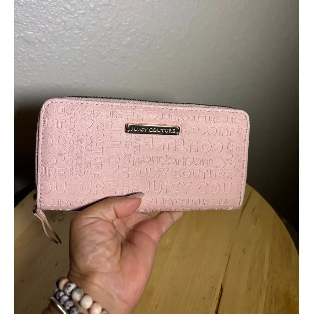 Juicy Couture Pale Pink Zip Around Wallet